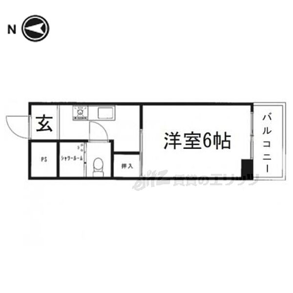 藤ハイツ 4F｜京都府京都市右京区太秦御所ノ内町(賃貸マンション1K・4階・18.00㎡)の写真 その2