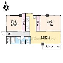 京都府京都市右京区嵯峨新宮町（賃貸マンション2LDK・8階・52.95㎡） その2