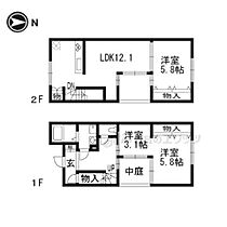 梅津タウンハウス G ｜ 京都府京都市右京区梅津上田町（賃貸テラスハウス3LDK・2階・68.76㎡） その2