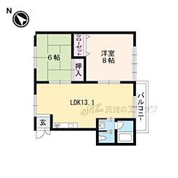 ハウス26 2階2LDKの間取り