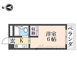 ライトオブフルタニ 2階1Kの間取り