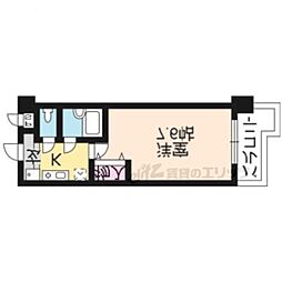 グレースヒル大枝 1Kの間取図画像