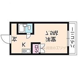 アクシア京都 1Kの間取図画像
