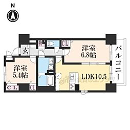 シエラコート 2LDKの間取図画像