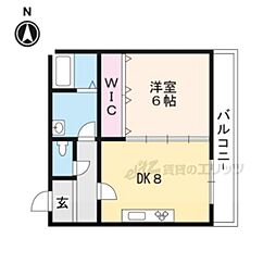 エル・メゾン 1DKの間取図画像