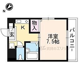 ハイツC&C 1Kの間取図画像