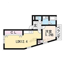 ハイツ糀屋2 1LDKの間取図画像