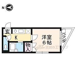 アップタウンヴィレッジ 1Kの間取図画像