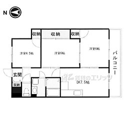 カルム32 3DKの間取図画像