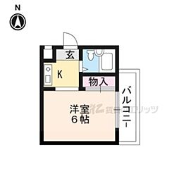 グリーンピア西賀茂 ワンルームの間取図画像
