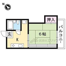 ヤマダマンション 1Kの間取図画像