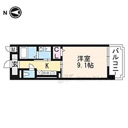 レクイアーレ大宮 1Kの間取図画像