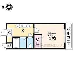 澤田マンション 1Kの間取図画像