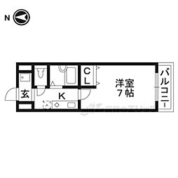 レジデンス99 1Kの間取図画像