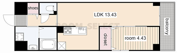 GRANDUKE正木 401｜愛知県名古屋市中区正木２丁目(賃貸マンション1LDK・4階・45.15㎡)の写真 その2