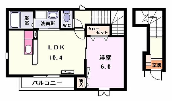 グラース　メゾン 201｜愛知県名古屋市中川区南脇町１丁目(賃貸アパート1LDK・2階・43.11㎡)の写真 その2