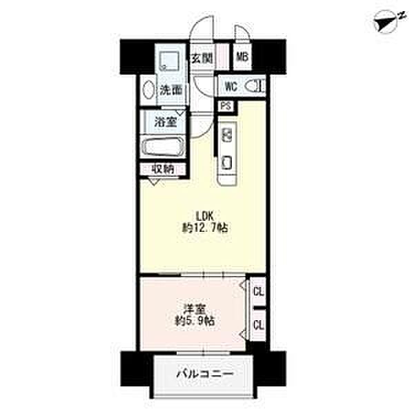 ザ・シンフォニア新栄THE SINFONIA SHINSA 607｜愛知県名古屋市中区新栄２丁目(賃貸マンション1LDK・6階・44.52㎡)の写真 その2