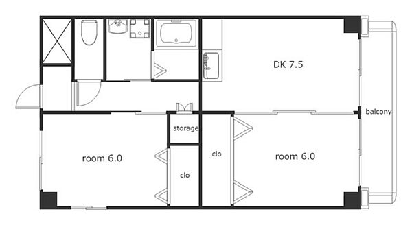 アメニティ八田 105｜愛知県名古屋市中川区八田町(賃貸マンション2DK・1階・48.95㎡)の写真 その2