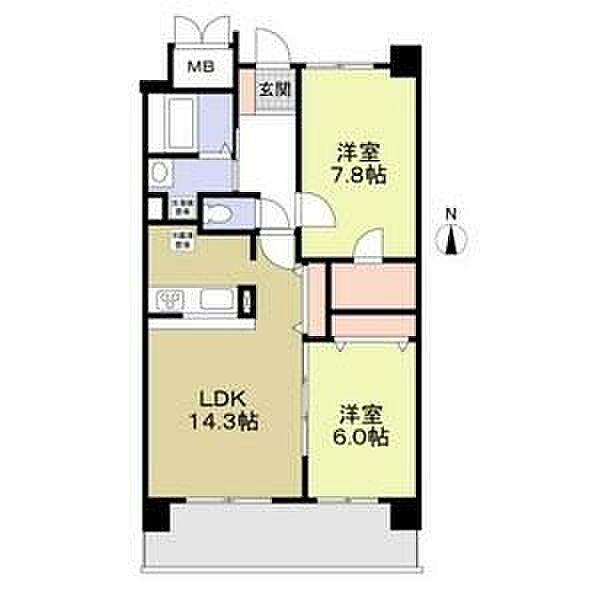 フィール清船 703｜愛知県名古屋市中川区清船町１丁目(賃貸マンション2LDK・7階・63.65㎡)の写真 その2