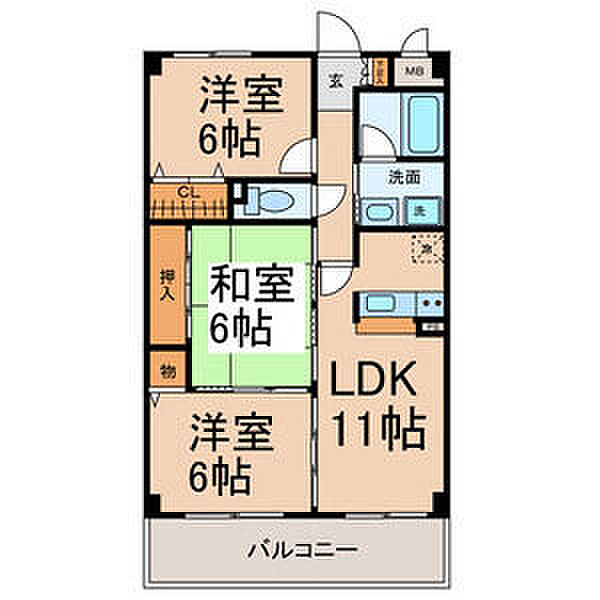 エトワール千代田 1102｜愛知県名古屋市中区千代田４丁目(賃貸マンション3LDK・11階・66.30㎡)の写真 その2