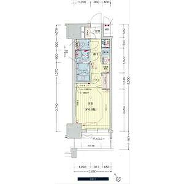 プレサンス新栄リベラ 0807｜愛知県名古屋市中区新栄２丁目(賃貸マンション1K・8階・23.37㎡)の写真 その2