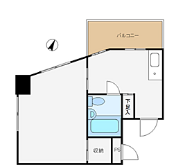キャッスルマンション幡ヶ谷 1DKの間取図画像