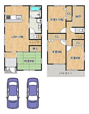 間取り 御池台４丁　中古一戸建