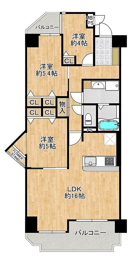 【南東向き】日当たり良好!たっぷりの陽光に包まれる明るい住まいに気持ちも明るくなりますね♪