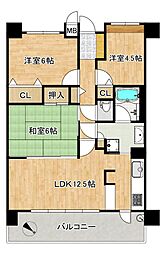 アパスプリングスガーデン和泉上町 3LDKの間取図画像