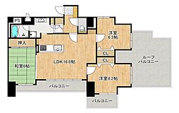 ダイアパレス帝塚山 3LDKの間取図画像