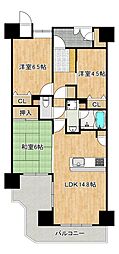 ファミール岸和田プレジオ 3LDKの間取図画像