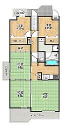 マイ・シティ泉北A棟 5Kの間取図画像