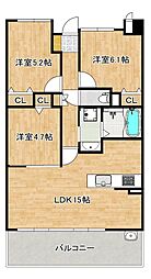 ディアステージ深井水賀池公園 3LDKの間取図画像