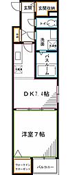 西武新宿線 井荻駅 徒歩12分の賃貸マンション 4階1DKの間取り