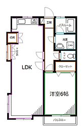 JR中央本線 西荻窪駅 徒歩19分の賃貸アパート 1階1LDKの間取り
