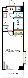 JR中央本線 荻窪駅 徒歩2分の賃貸マンション 6階1Kの間取り
