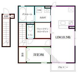 JR中央本線 西荻窪駅 徒歩14分の賃貸アパート 2階1LDKの間取り