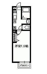 アマーヴィレ櫻井 2階1Kの間取り