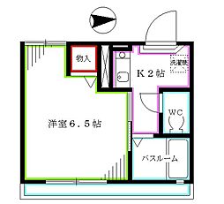 サニーガーデン 1Kの間取図画像
