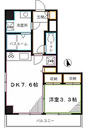 H・A・N 1DKの間取図画像
