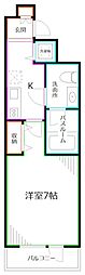 ジュエル荻窪 1Kの間取図画像