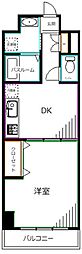 カーサー・オギクボ 1DKの間取図画像