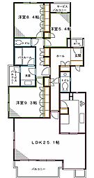 Uガーデン杉並 3LDKの間取図画像