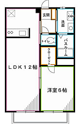 クレスタ今川 1LDKの間取図画像