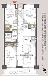 ウイング高崎 3LDKの間取図画像