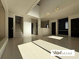 真岡市長田４丁目　中古住宅 4LDKのリビング/ダイニング