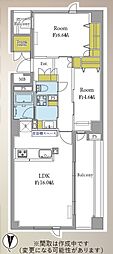 アトラス江戸川アパートメント 2LDKの間取図画像