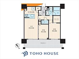 シティタワー新宿 2LDKの間取図画像