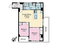 間取図画像 2LDK