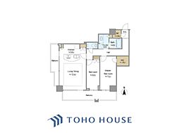 クレストタワー品川シーサイド 2LDKの間取図画像